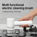 Electric Cleaning Brush USB Rechargeable Bathroom Kitchen Cleaner 🧼